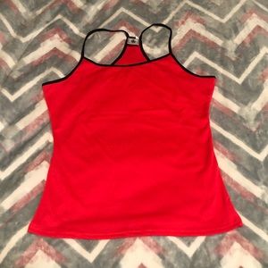 Exist Neon Orange with Black Straps Tank Top (L)